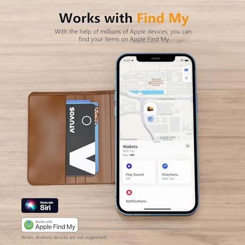 Apple MFi Certified] ATUVOS Rechargeable Wallet Card (2 Count)