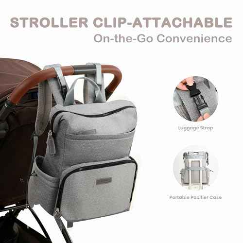 Neoprene Diaper Bag Backpack with Changing Pad