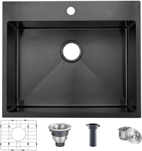18x18 Inch Drop in Black Bar Sink