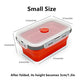 ECOmorning 3 Piece Silicone Food Storage Containers Collapsible Silicone Bowl with Airtight Silicone Lids
