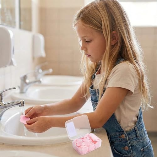 4 Different Scented Mini Fresh Portable Disposable Petal Hand Wash Sheets (4 Count)