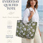 100% Cotton Quilted Tote Bag For Women