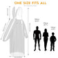 6 & 20 & 50 Pack Disposable Rain Ponchos for Adults (6 Count)