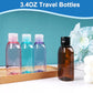 Travel Size Containers Travel Shampoo Bottles 4pcs 3.4oz TSA Approved Travel Containers for Toiletries Leak Proof Refillable Lotion Containers with Flip Cap Small Plastic Squeeze Bottles (4 Count)