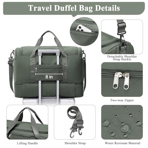 Travel Duffle Bag with Shoes Compartment