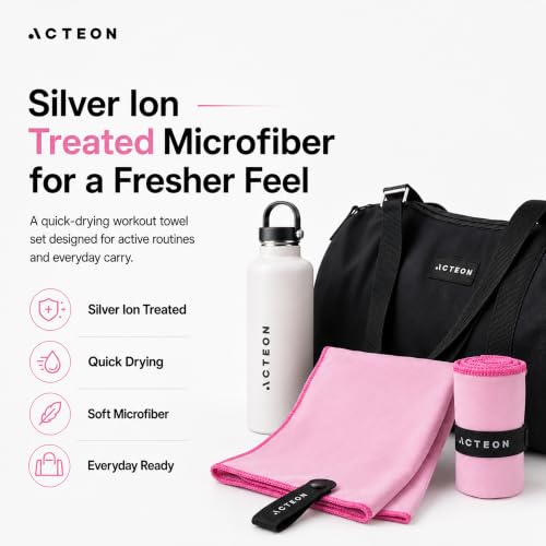 Microfiber Gym Towels 5 Pack Quick Dry (5 Count)