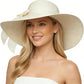 Womens Bowknot Straw Hat Foldable Beach Sun Hat Roll up UPF 50+