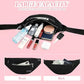 Large Crossbody Fanny Pack Belt Bag for Women Men with Silver Zipper