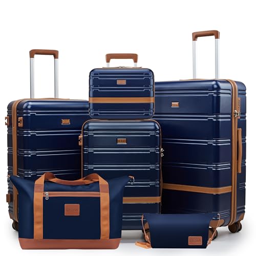Luggage Sets Suitcase with Spinner Wheels (6 Count)