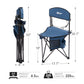 Extra Large Quick Folding Tripod Stool with Backrest Fishing Camping Chair with Carry Strap