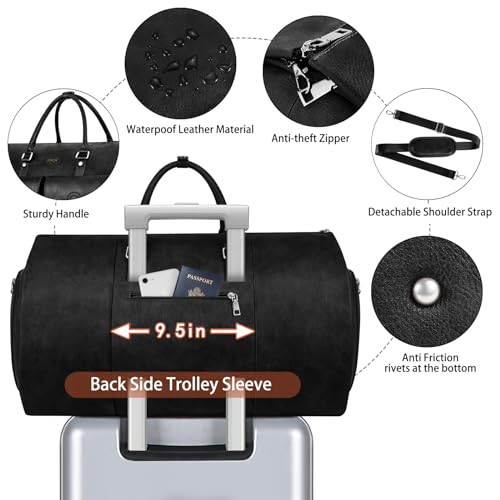 Garment Bag for Travel Convertible Carry on Travel Duffel Bag for Men Women