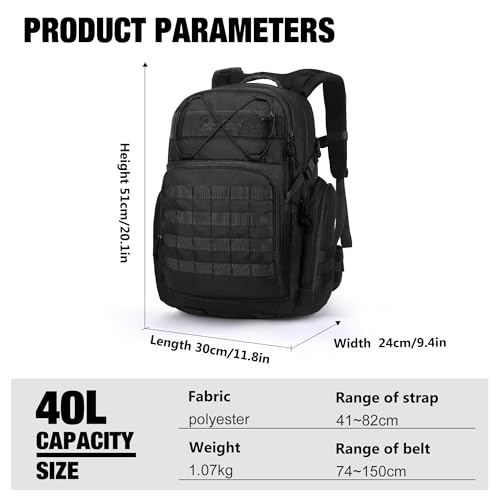 40L Tactical Backpack for Men