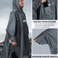 Hooded Rain Poncho for Adult Waterproof Lightweight Raincoat