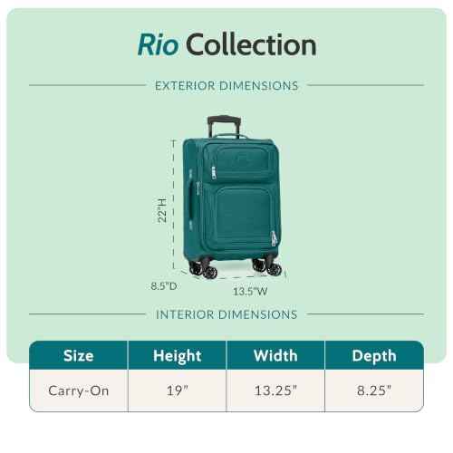 Rio Lightweight Softside Rolling Carry