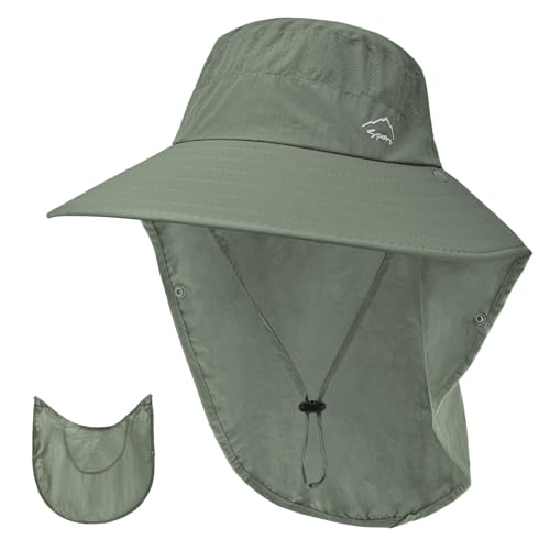 Sun Hat for Men Women with Neck Flap