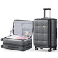 26 Inch Expandable Luggage Top Opening Checked Bag Charcoal Grey