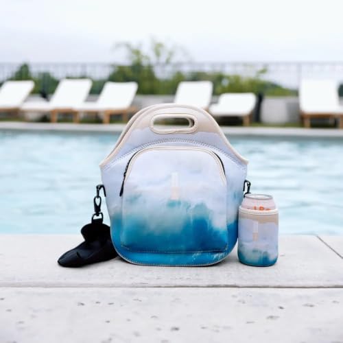 LunchTote Zippered Bag Insulated Neoprene Caddy (Ay, Bay Bay! / X-Large 6.5 Quart Lunch Tote)