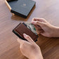 Card Holder Pop Up Slim Wallet Leather RFID Blocking Card Case Up to 8 Credit Cards Brown (7 Count)