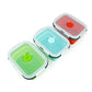 ECOmorning 3 Piece Silicone Food Storage Containers Collapsible Silicone Bowl with Airtight Silicone Lids