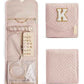 Travel Jewelry Organizer Case K Initial Jewelry Roll
