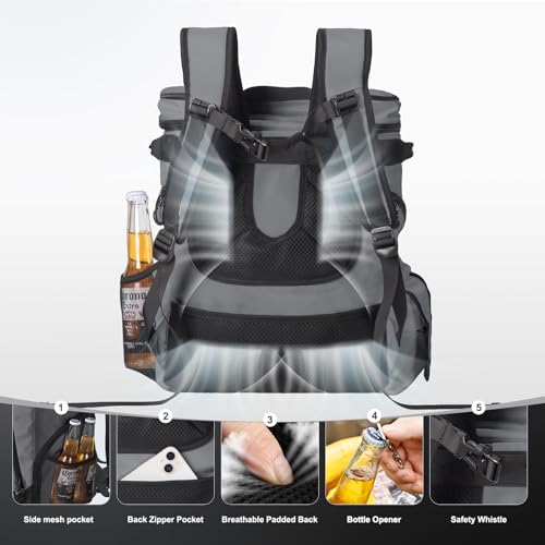 Cooler Bags Insulated Lunch Bags for Women Men 18hour 36cans Cooling for Camping Beach Picnic Travel Waterproof Backpack Cooles Insulated Leak Proof Gray 30L (36 Count)