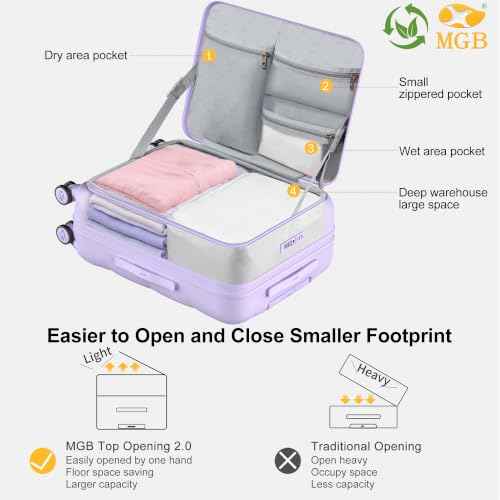 26 Inch Large Expandable Checked Luggage Hard Shell Suitcase