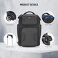 2 in 1 Camera Roller Bag with Detachable Shockproof Dividers Retractable Handle Waistband Rain Cover Water Resistant Robust Carry On Backpack for Camera Tripod Flash Lens Laptop