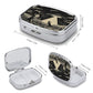 Metal 2 Compartment Pill Organizer Travel Friendly Portable Compact Pill Box Cute Pill Case to Hold Vitamins