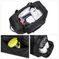 large Gym Duffle Bag Backpack Waterproof Sports Duffel Bags Travel Weekender Bag for Men Women Overnight Bag with Shoes Compartment Black