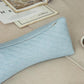Buckwheat Neck Support Pillow Cervical Neck Cylinder Bolster Pillow Neck Pain Relief Breathable Comfortable for Back and Side Sleepers Round Pillows for Lunch Break Blue