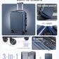 3 Pieces Luggage Sets with Spinner Wheels Hardshell TSA Lock