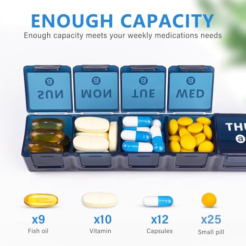 2 Pack Weekly Large Pill Organizer (14 Count)
