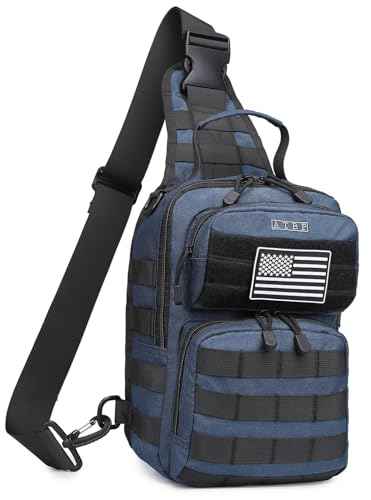 Tactical Sling Backpack With Holster Military Crossbody Bag for Men Single Shoulder Back Pack 10L