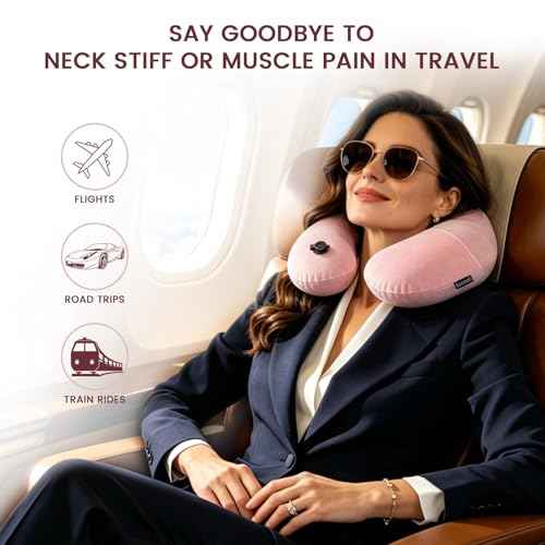 Inflatable Travel Neck & Shoulder Pillow for Airplanes&Long Trips