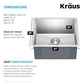 KHU101 21 Standart PRO 16 Gauge Undermount Single Bowl Set