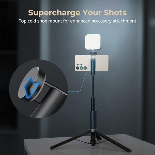 57.9" One Touch Deploy Selfie Stick Tripod Stand