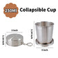 8.45oz Collapsible Travel Cup with Keychain