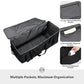 45/80/100L U-Zip Rolling Duffel Bag with Wheels, X-Large Durable Travel Duffle + Toiletry Bag, Lay-Flat Opening, Packable w/Shoulder Straps- Use as Luggage or Backpack, Men/Women (Black)