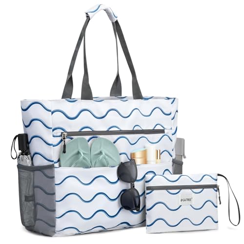 Beach Bag Waterproof Sandproof Large Capacity Foldable for Women