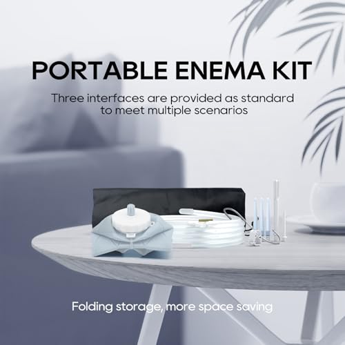 Collapsible Silicone Enema Bag Bottle Kit (40 Fl Oz)