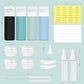 Travel Bottles for Toiletries 3oz (17 Count)