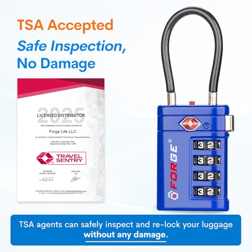 Open Alert TSA Approved Luggage Locks (6 Count)