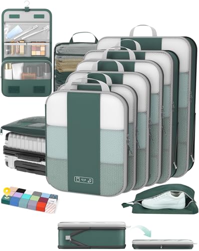 10 Set Compression Packing Cubes for Travel Essentials (10 Count)