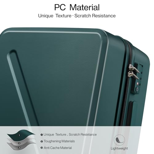 16 Inch Underseat Carry On Luggage With Wheels Underseat Carry On Bag Small Suitcase Personal Item Hard Shell Suitcases Mini TSA Approved Carry On Luggage