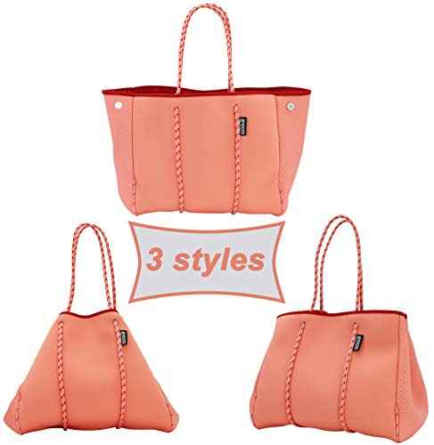 Neoprene Multipurpose Beach Bag Tote with Inner Zipper Pocket