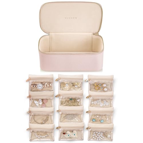 Jewelry Organizer with Clear 12 Velvet Bags