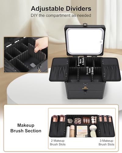 Makeup Bag with LED Mirror