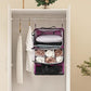Travel Portable Hanging Shelves Closet Organizer Packing Luggage Storage with Multifunctional and Foldable Invisible Compartment