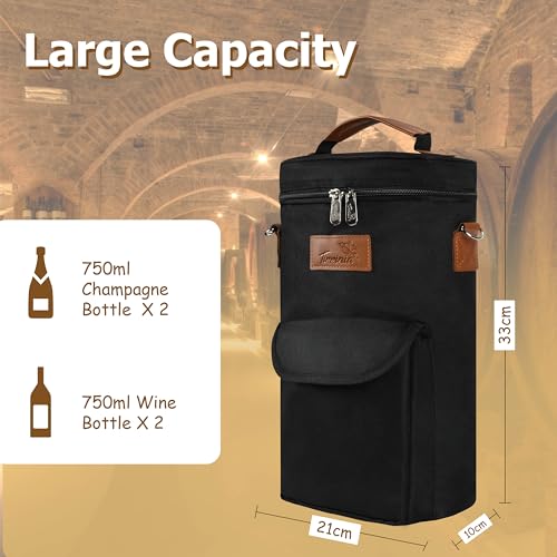 2 Bottle Wine Cooler Tote Carrier