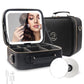 Travel Makeup Bag Cosmetic Bag with Lighted Mirror